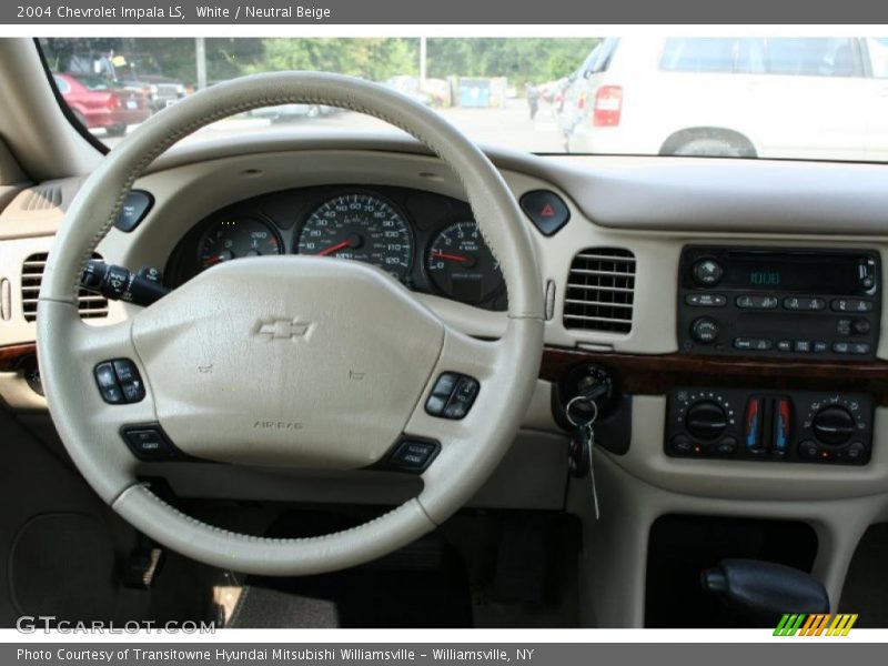 White / Neutral Beige 2004 Chevrolet Impala LS