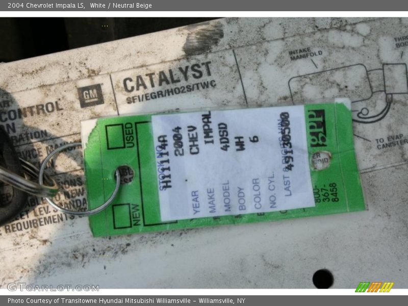 White / Neutral Beige 2004 Chevrolet Impala LS