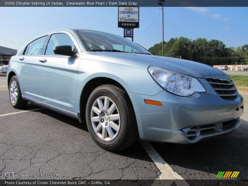 Clearwater Blue Pearl / Dark Slate Gray 2009 Chrysler Sebring LX Sedan