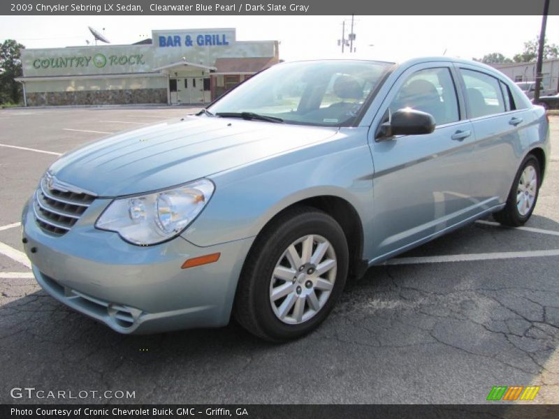 Clearwater Blue Pearl / Dark Slate Gray 2009 Chrysler Sebring LX Sedan