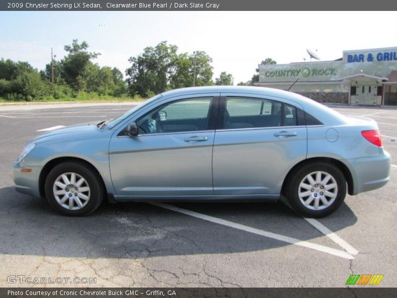 Clearwater Blue Pearl / Dark Slate Gray 2009 Chrysler Sebring LX Sedan