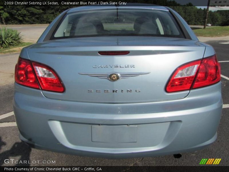 Clearwater Blue Pearl / Dark Slate Gray 2009 Chrysler Sebring LX Sedan