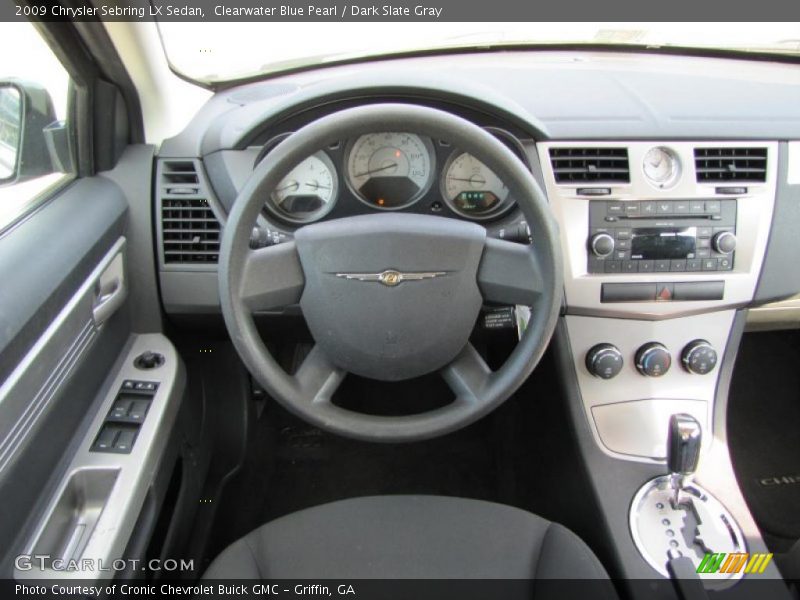 Clearwater Blue Pearl / Dark Slate Gray 2009 Chrysler Sebring LX Sedan