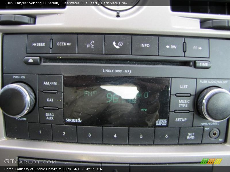 Clearwater Blue Pearl / Dark Slate Gray 2009 Chrysler Sebring LX Sedan