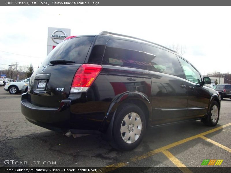 Galaxy Black Metallic / Beige 2006 Nissan Quest 3.5 SE