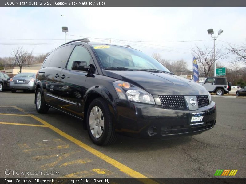 Galaxy Black Metallic / Beige 2006 Nissan Quest 3.5 SE