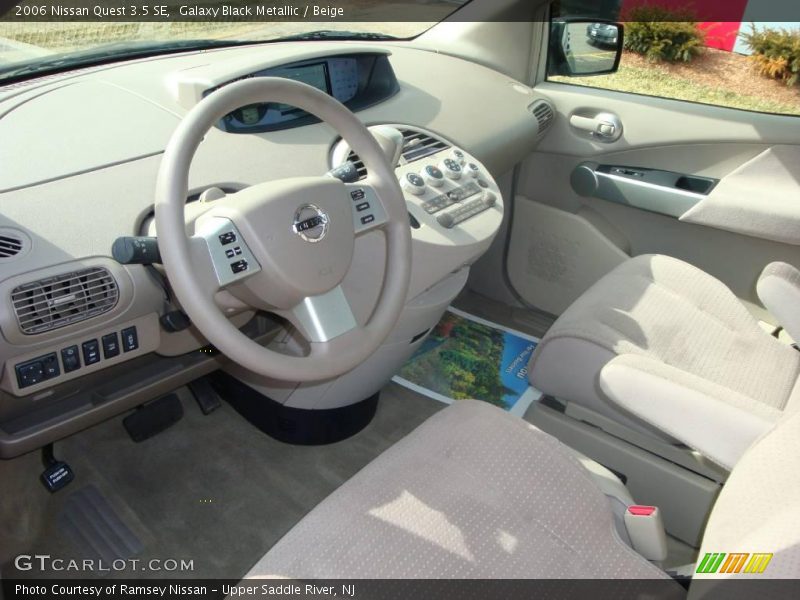 Galaxy Black Metallic / Beige 2006 Nissan Quest 3.5 SE