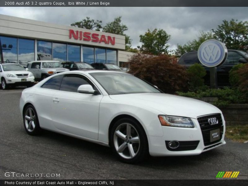 Ibis White / Linen Beige 2008 Audi A5 3.2 quattro Coupe