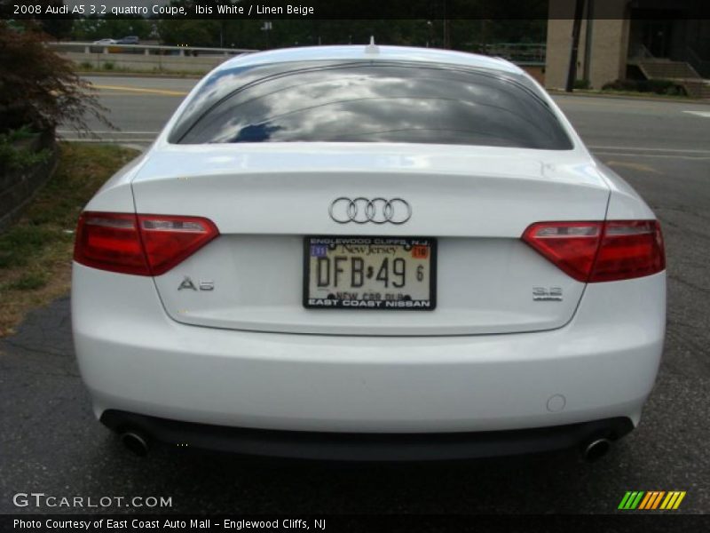 Ibis White / Linen Beige 2008 Audi A5 3.2 quattro Coupe