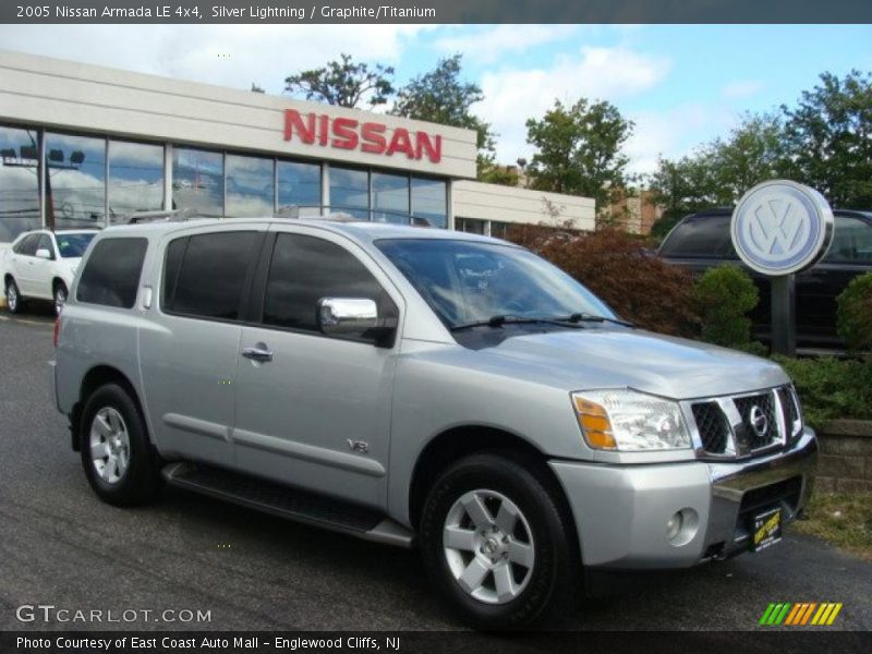 Silver Lightning / Graphite/Titanium 2005 Nissan Armada LE 4x4