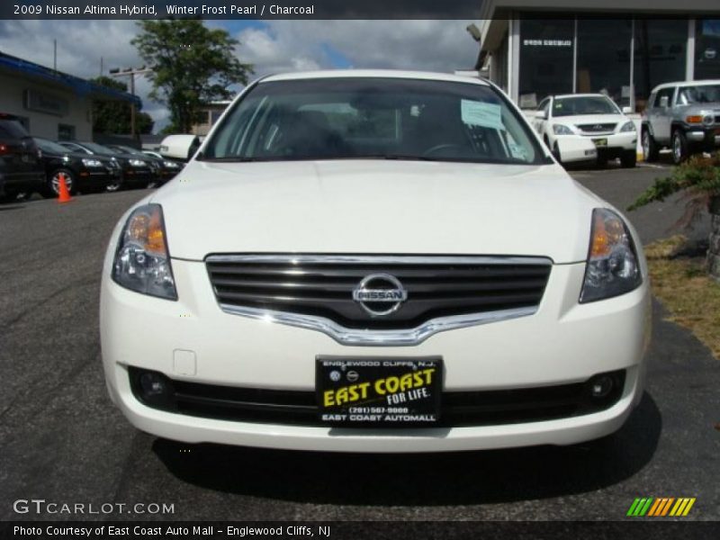 Winter Frost Pearl / Charcoal 2009 Nissan Altima Hybrid