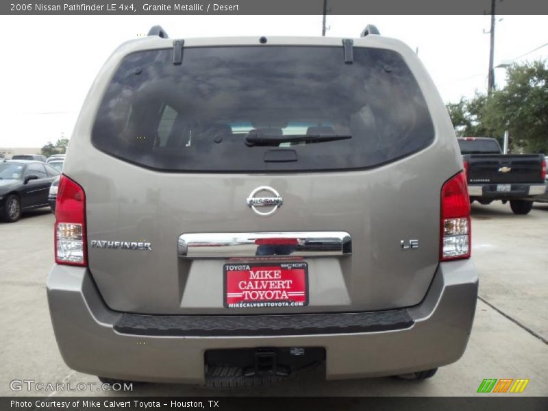 Granite Metallic / Desert 2006 Nissan Pathfinder LE 4x4