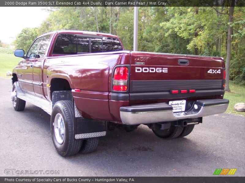 Dark Garnet Red Pearl / Mist Gray 2000 Dodge Ram 3500 SLT Extended Cab 4x4 Dually