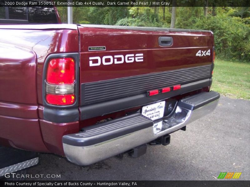 Dark Garnet Red Pearl / Mist Gray 2000 Dodge Ram 3500 SLT Extended Cab 4x4 Dually