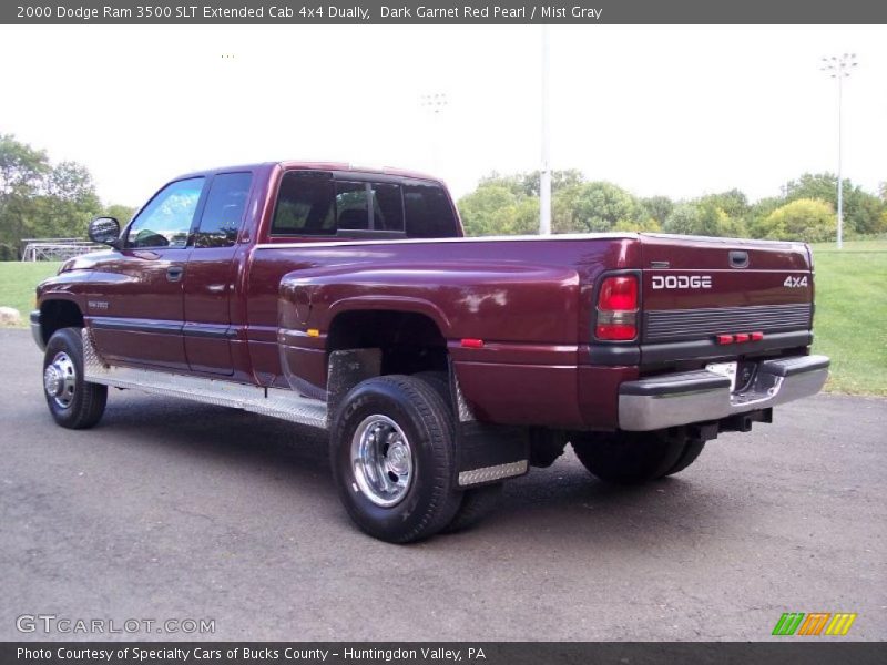 Dark Garnet Red Pearl / Mist Gray 2000 Dodge Ram 3500 SLT Extended Cab 4x4 Dually