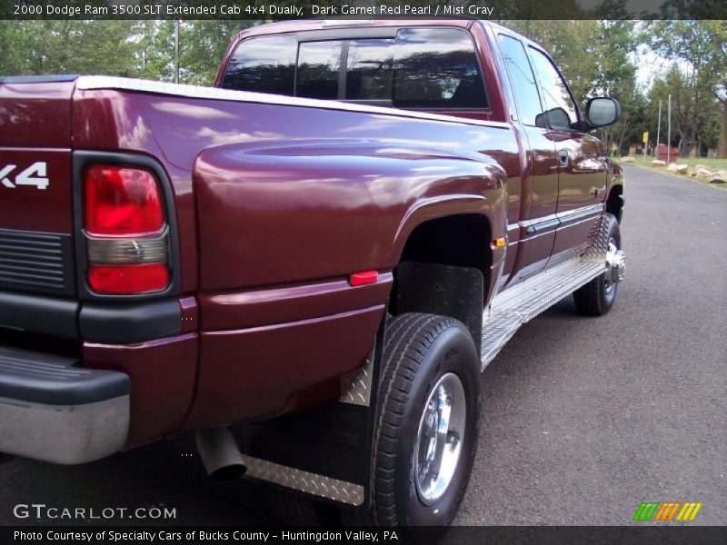Dark Garnet Red Pearl / Mist Gray 2000 Dodge Ram 3500 SLT Extended Cab 4x4 Dually