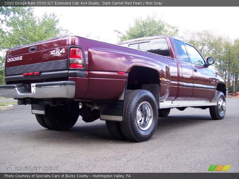 Dark Garnet Red Pearl / Mist Gray 2000 Dodge Ram 3500 SLT Extended Cab 4x4 Dually