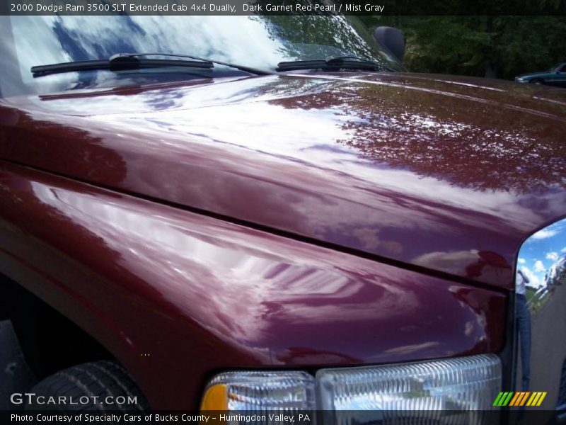 Dark Garnet Red Pearl / Mist Gray 2000 Dodge Ram 3500 SLT Extended Cab 4x4 Dually