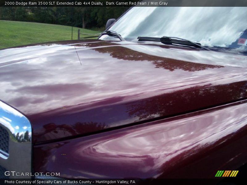 Dark Garnet Red Pearl / Mist Gray 2000 Dodge Ram 3500 SLT Extended Cab 4x4 Dually