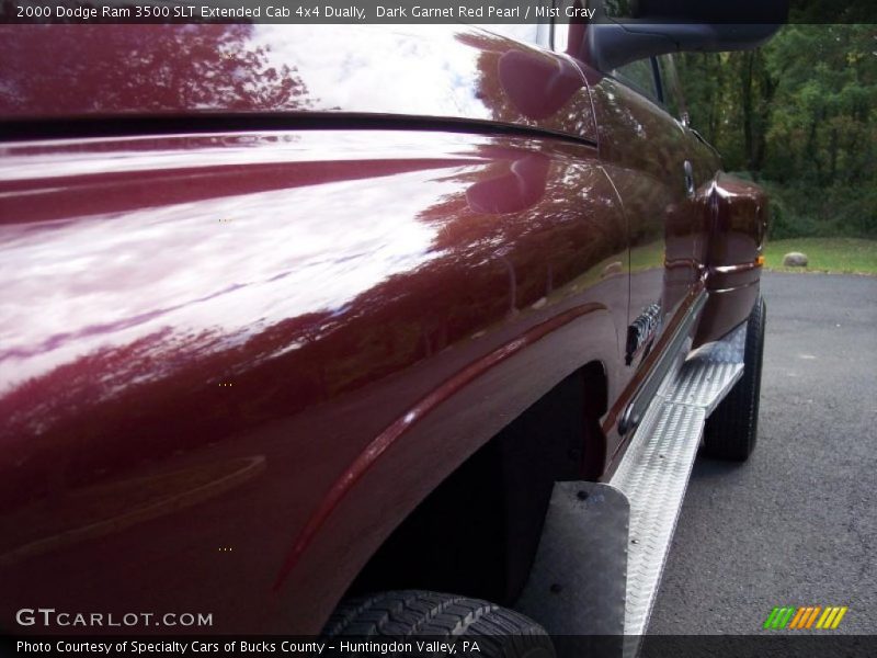 Dark Garnet Red Pearl / Mist Gray 2000 Dodge Ram 3500 SLT Extended Cab 4x4 Dually