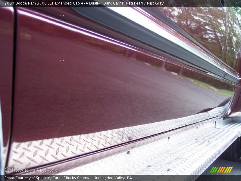 Dark Garnet Red Pearl / Mist Gray 2000 Dodge Ram 3500 SLT Extended Cab 4x4 Dually