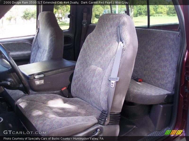 Dark Garnet Red Pearl / Mist Gray 2000 Dodge Ram 3500 SLT Extended Cab 4x4 Dually