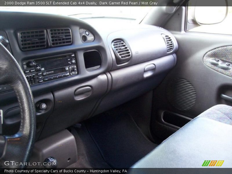 Dark Garnet Red Pearl / Mist Gray 2000 Dodge Ram 3500 SLT Extended Cab 4x4 Dually