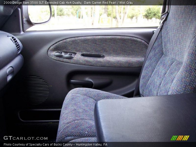Dark Garnet Red Pearl / Mist Gray 2000 Dodge Ram 3500 SLT Extended Cab 4x4 Dually