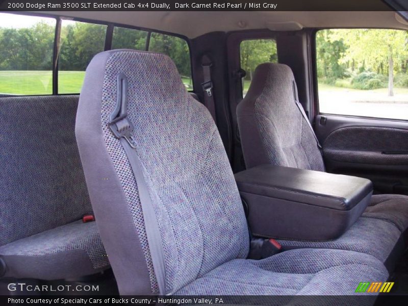 Dark Garnet Red Pearl / Mist Gray 2000 Dodge Ram 3500 SLT Extended Cab 4x4 Dually
