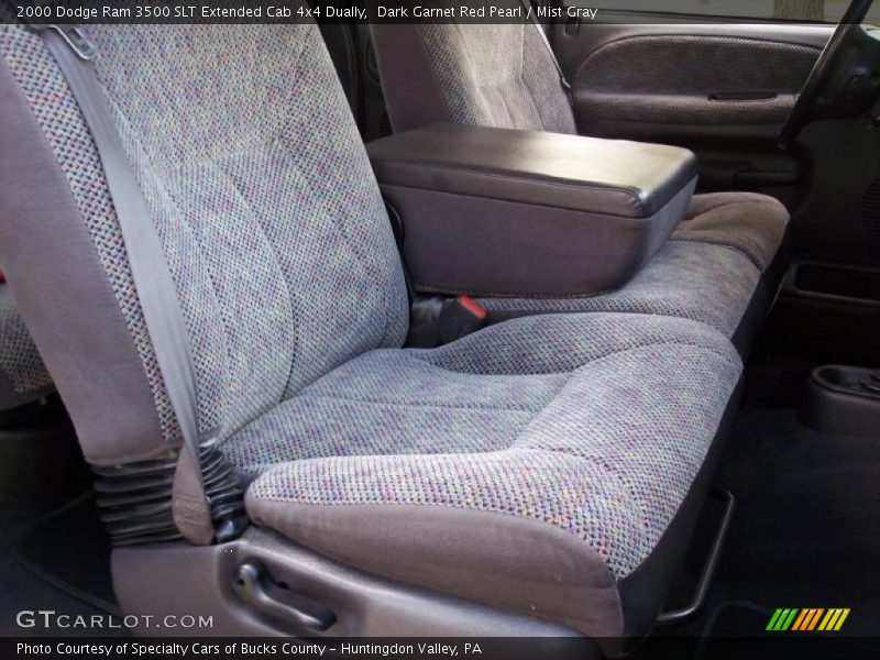 Dark Garnet Red Pearl / Mist Gray 2000 Dodge Ram 3500 SLT Extended Cab 4x4 Dually