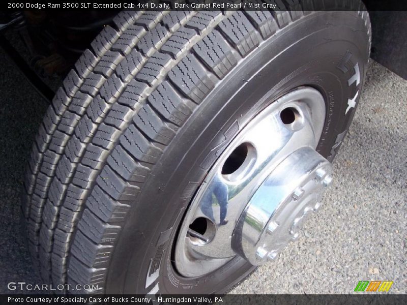 Dark Garnet Red Pearl / Mist Gray 2000 Dodge Ram 3500 SLT Extended Cab 4x4 Dually