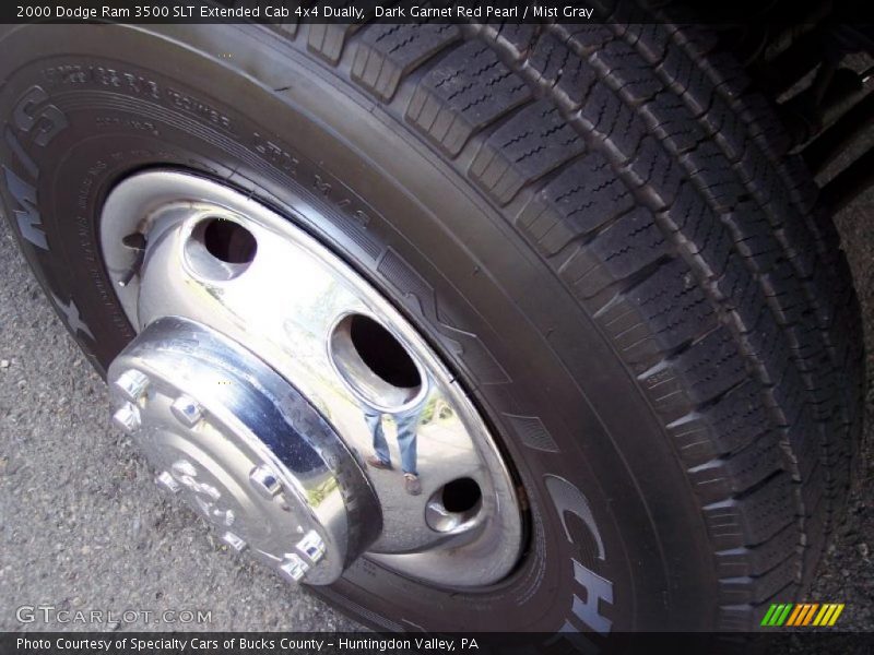 Dark Garnet Red Pearl / Mist Gray 2000 Dodge Ram 3500 SLT Extended Cab 4x4 Dually