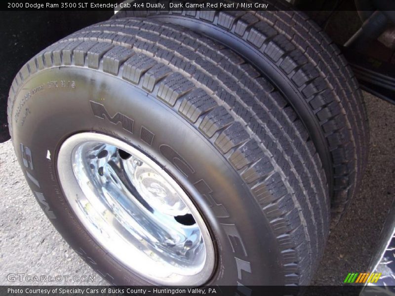 Dark Garnet Red Pearl / Mist Gray 2000 Dodge Ram 3500 SLT Extended Cab 4x4 Dually