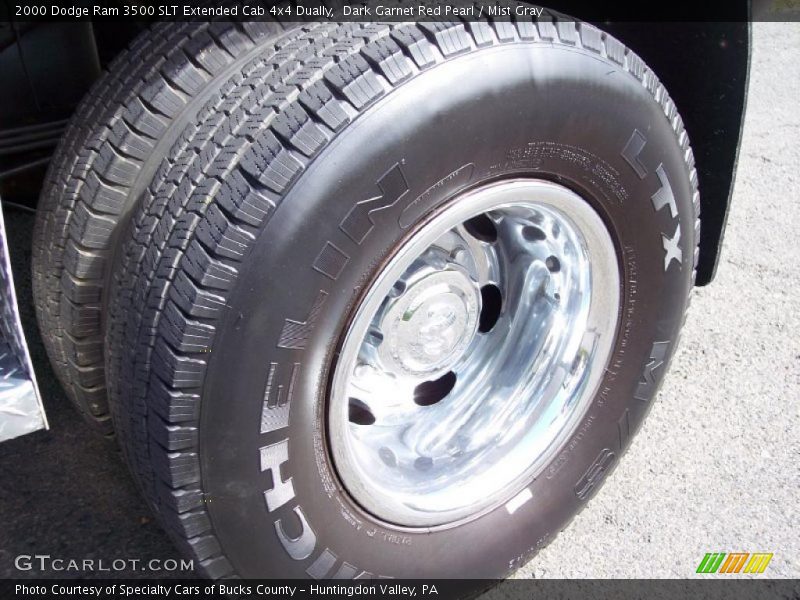 Dark Garnet Red Pearl / Mist Gray 2000 Dodge Ram 3500 SLT Extended Cab 4x4 Dually