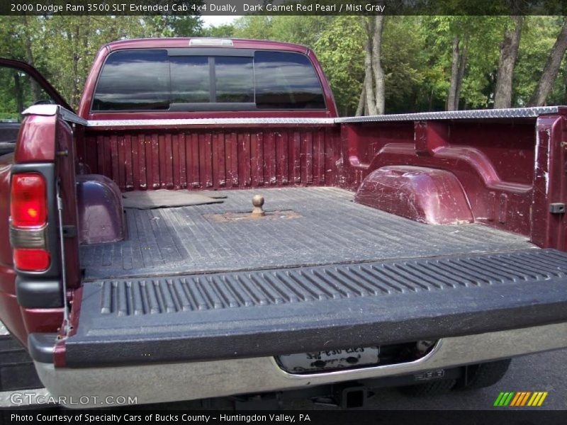 Dark Garnet Red Pearl / Mist Gray 2000 Dodge Ram 3500 SLT Extended Cab 4x4 Dually