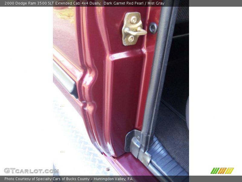 Dark Garnet Red Pearl / Mist Gray 2000 Dodge Ram 3500 SLT Extended Cab 4x4 Dually