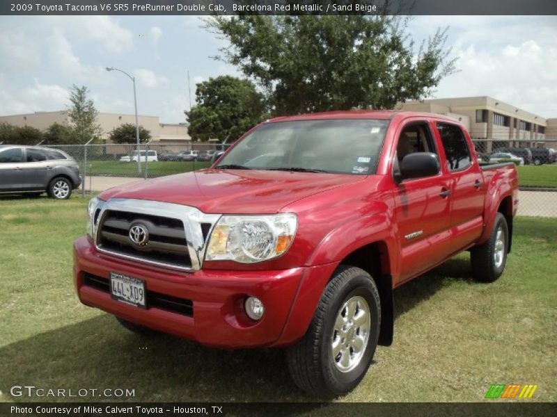 Barcelona Red Metallic / Sand Beige 2009 Toyota Tacoma V6 SR5 PreRunner Double Cab
