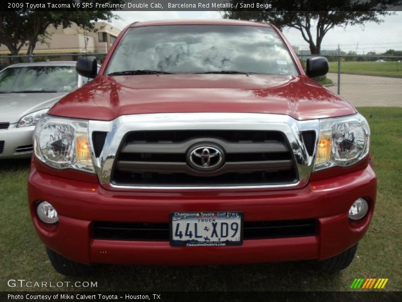Barcelona Red Metallic / Sand Beige 2009 Toyota Tacoma V6 SR5 PreRunner Double Cab