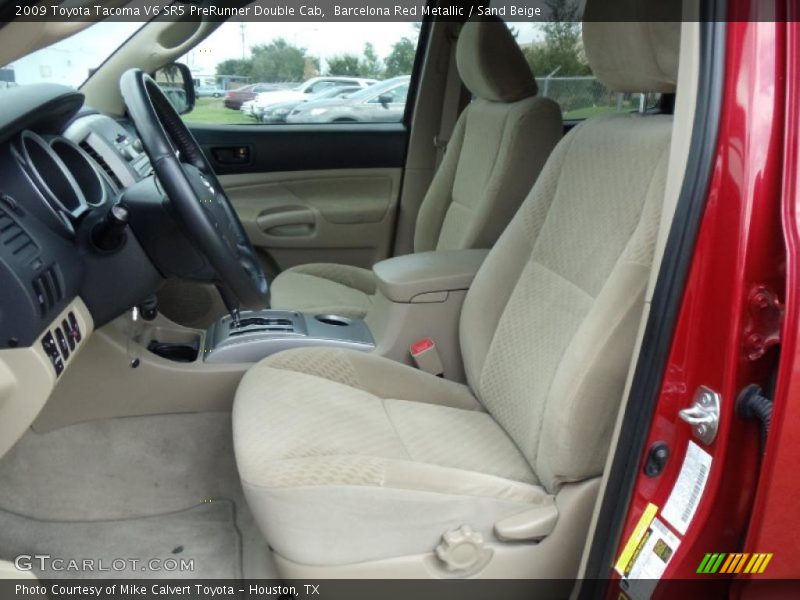 Barcelona Red Metallic / Sand Beige 2009 Toyota Tacoma V6 SR5 PreRunner Double Cab