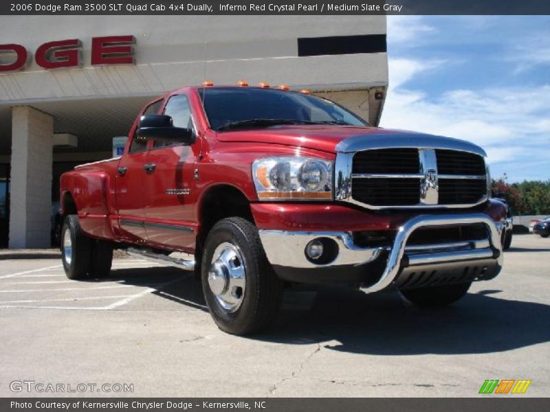 Inferno Red Crystal Pearl / Medium Slate Gray 2006 Dodge Ram 3500 SLT Quad Cab 4x4 Dually
