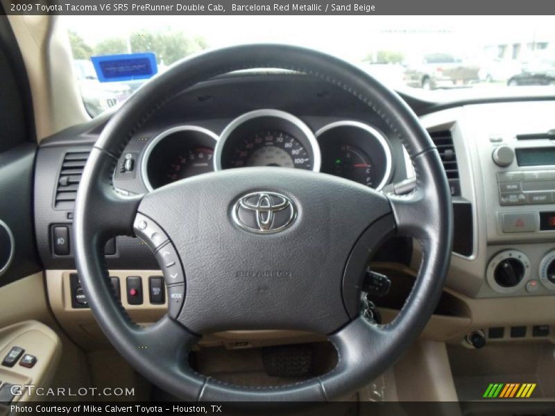 Barcelona Red Metallic / Sand Beige 2009 Toyota Tacoma V6 SR5 PreRunner Double Cab