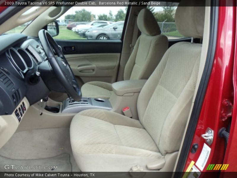 Barcelona Red Metallic / Sand Beige 2009 Toyota Tacoma V6 SR5 PreRunner Double Cab