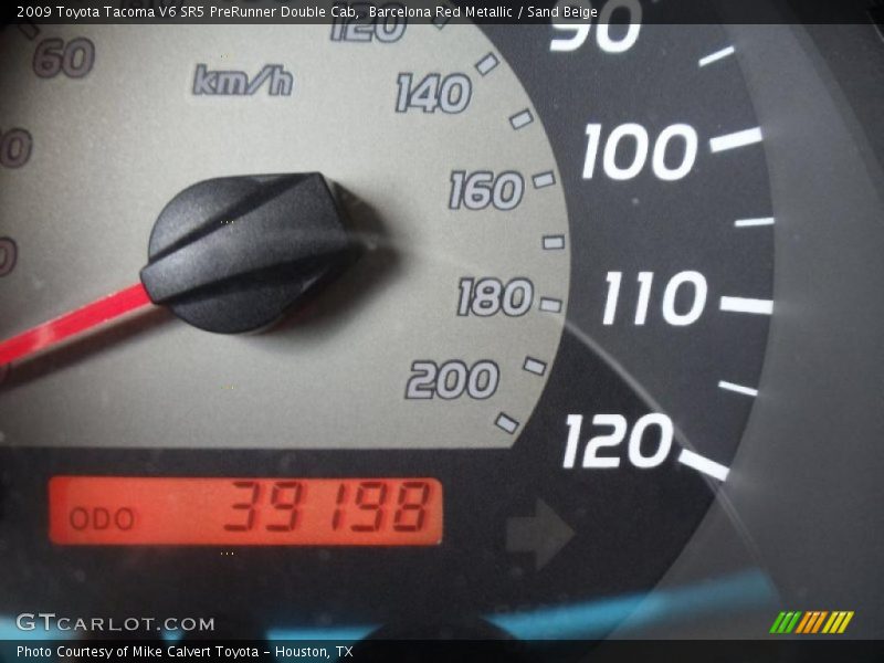 Barcelona Red Metallic / Sand Beige 2009 Toyota Tacoma V6 SR5 PreRunner Double Cab