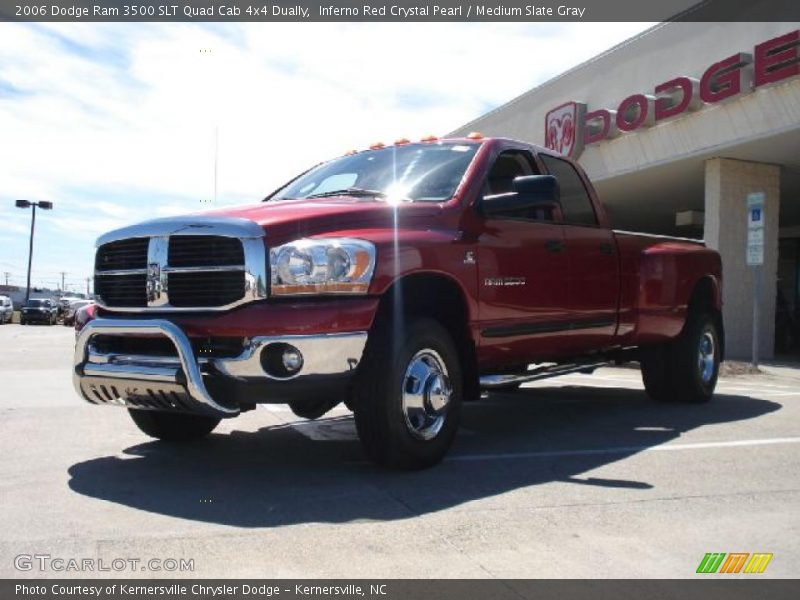 Inferno Red Crystal Pearl / Medium Slate Gray 2006 Dodge Ram 3500 SLT Quad Cab 4x4 Dually