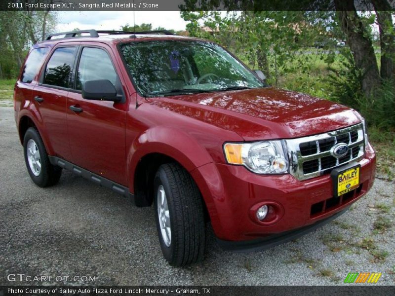 Sangria Red Metallic / Stone 2011 Ford Escape XLT