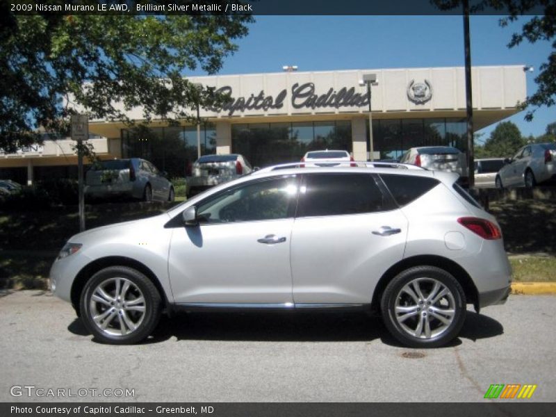 Brilliant Silver Metallic / Black 2009 Nissan Murano LE AWD