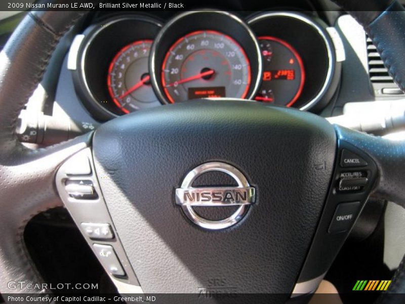Brilliant Silver Metallic / Black 2009 Nissan Murano LE AWD