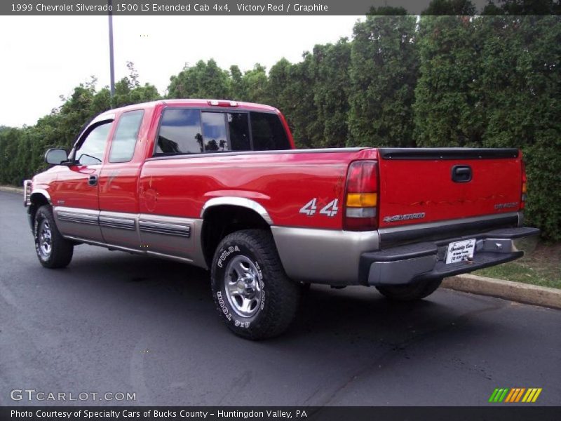 Victory Red / Graphite 1999 Chevrolet Silverado 1500 LS Extended Cab 4x4