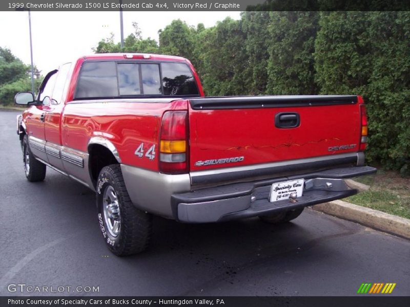 Victory Red / Graphite 1999 Chevrolet Silverado 1500 LS Extended Cab 4x4