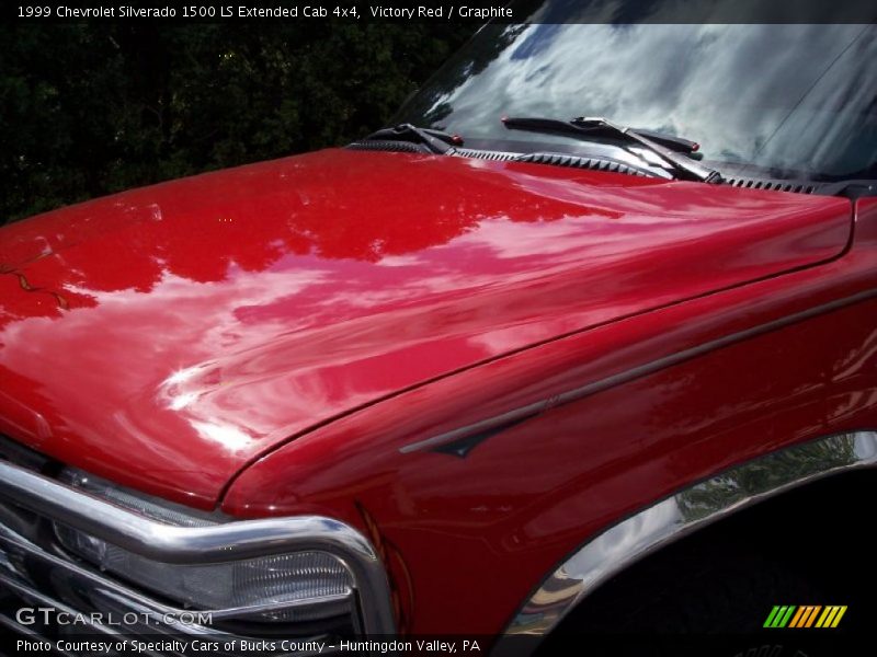 Victory Red / Graphite 1999 Chevrolet Silverado 1500 LS Extended Cab 4x4